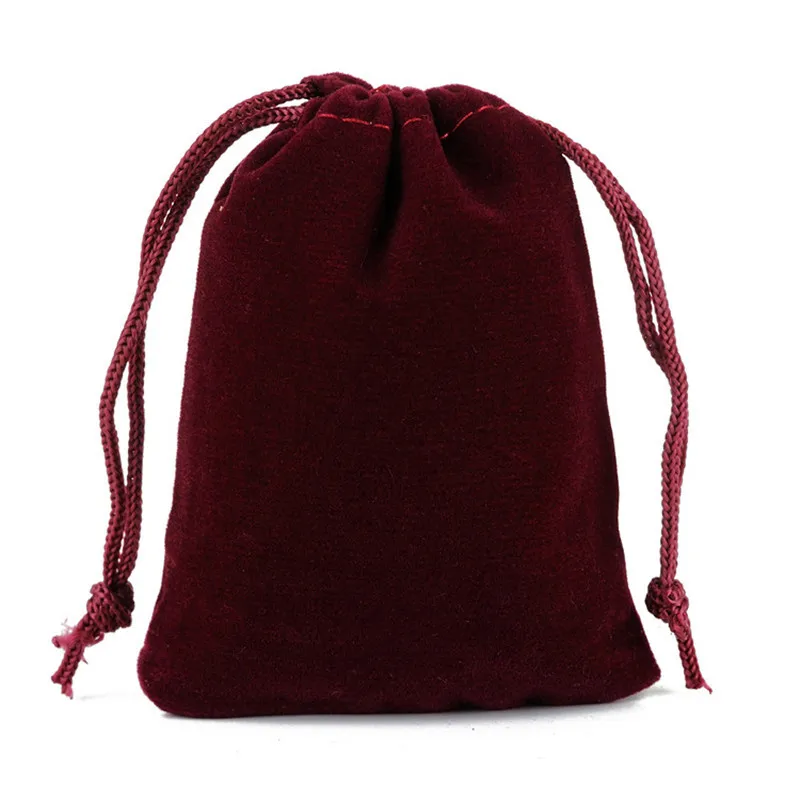 Wholesale 50pcs Colorful Velvet Bag Drawstring Pouches Jewelry Packaging Velvet Pouches Drawstring Packing Gift Bags Customized