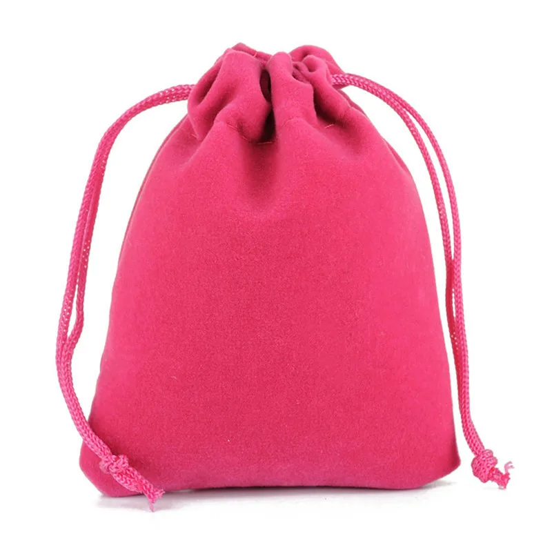 Wholesale 50pcs Colorful Velvet Bag Drawstring Pouches Jewelry Packaging Velvet Pouches Drawstring Packing Gift Bags Customized