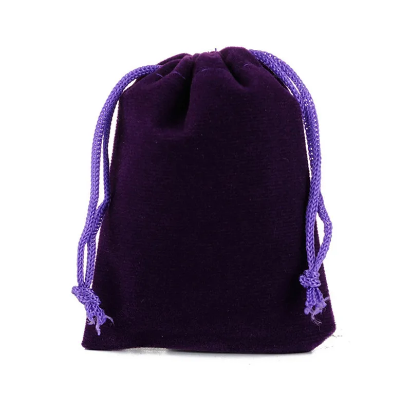 Wholesale 50pcs Colorful Velvet Bag Drawstring Pouches Jewelry Packaging Velvet Pouches Drawstring Packing Gift Bags Customized