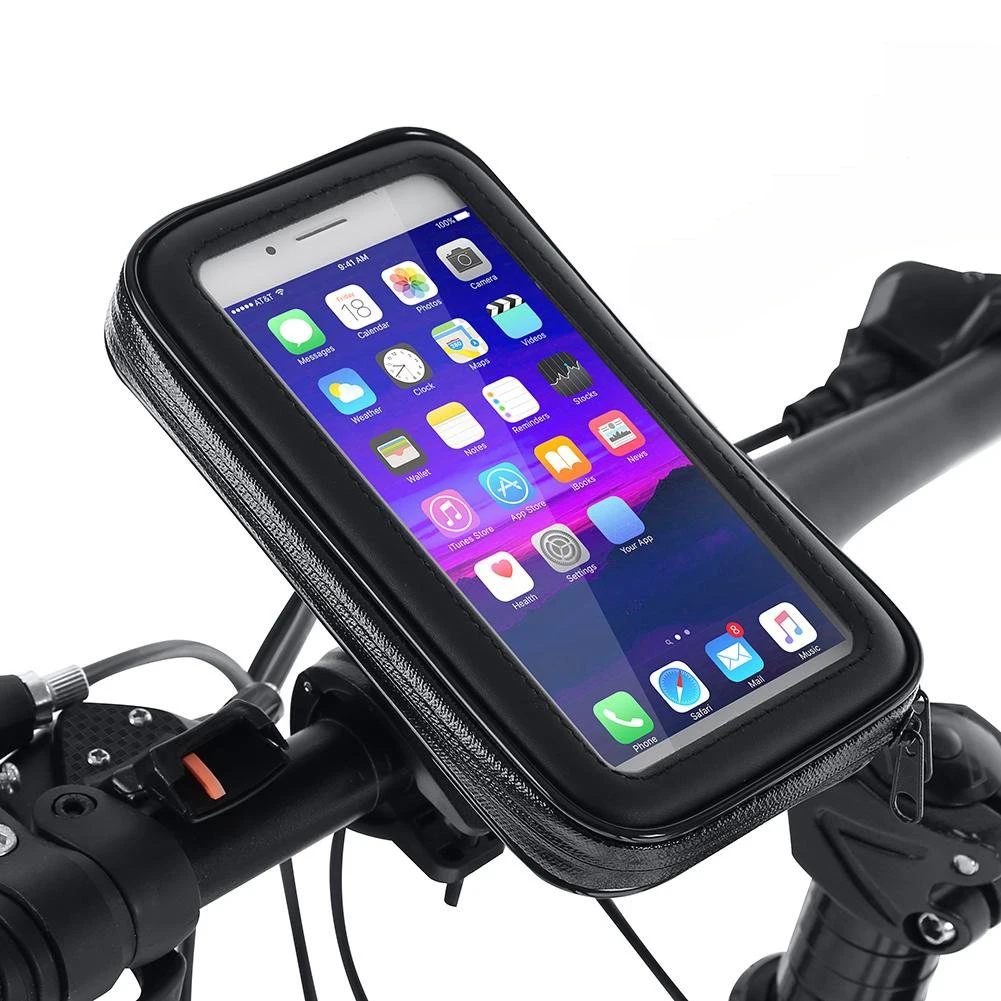 Waterproof Bicycle Phone Holder Motorcycle Bike Handlebar Phone Case Bag for iPhone 17 Pro Max 16 Samsung Bike Phone Stand Mount