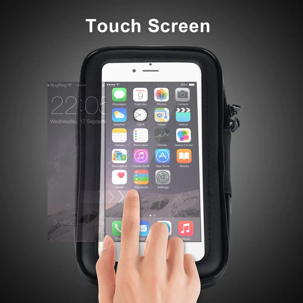 Waterproof Bicycle Phone Holder Motorcycle Bike Handlebar Phone Case Bag for iPhone 17 Pro Max 16 Samsung Bike Phone Stand Mount