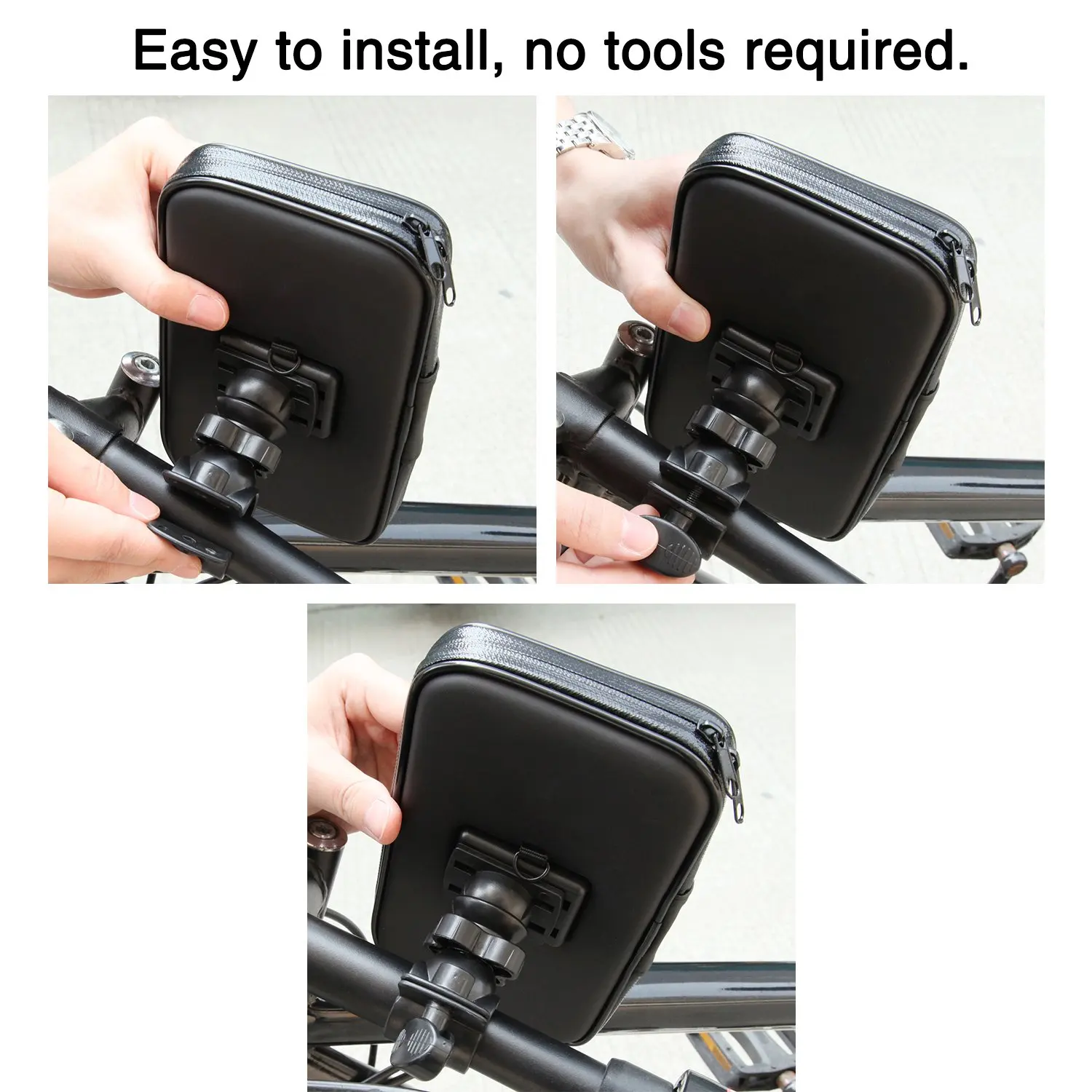 Waterproof Bicycle Phone Holder Motorcycle Bike Handlebar Phone Case Bag for iPhone 17 Pro Max 16 Samsung Bike Phone Stand Mount