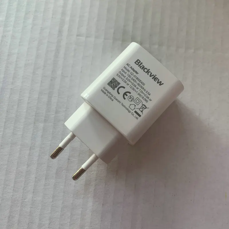 Power Adapter for Blackview, BV4900 Pro, BV4900S Oscal, C60, S60 Pro, C20 Pro, EU Travel Plug Charger, 18W, Micro USB Cable