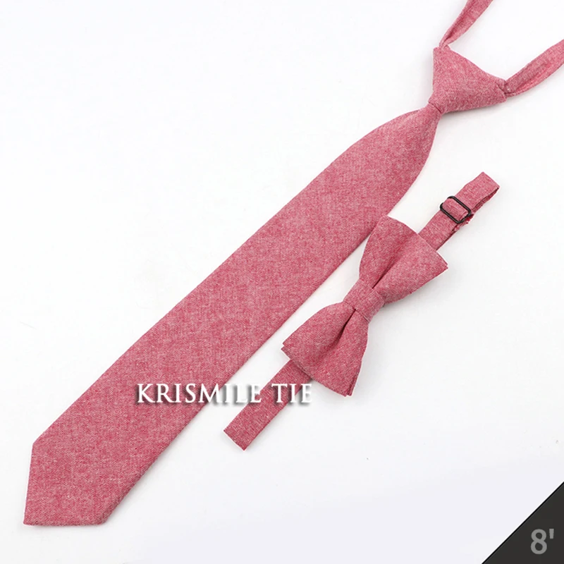 Cartoon Floral Children Tie Bowtie Set Cotton Skinny Slim Casual Solid Color Boys Girls Colorful Adjustable Shirt Gravata Gift