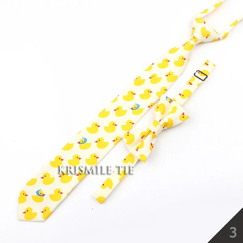 Cartoon Floral Children Tie Bowtie Set Cotton Skinny Slim Casual Solid Color Boys Girls Colorful Adjustable Shirt Gravata Gift