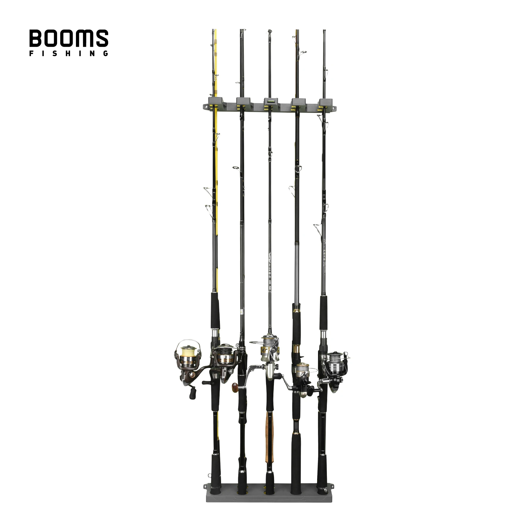 Booms Fishing WV4 Fishing Rod Holders Vertical Wall Rod Rack Store Up to 10 Rods For Fishing Pole Holder Storage Tools 4 Colors