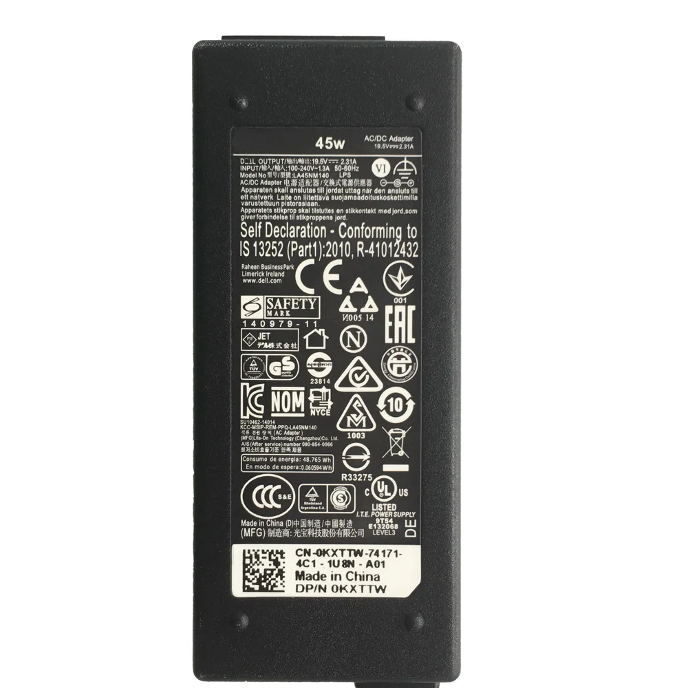 Ac Adapter Laptop Charger for Dell Inspiron LA45NM140 HA45NM140 45W 19.5V 2.31A 15-3552 HK45NM140 Power Supply