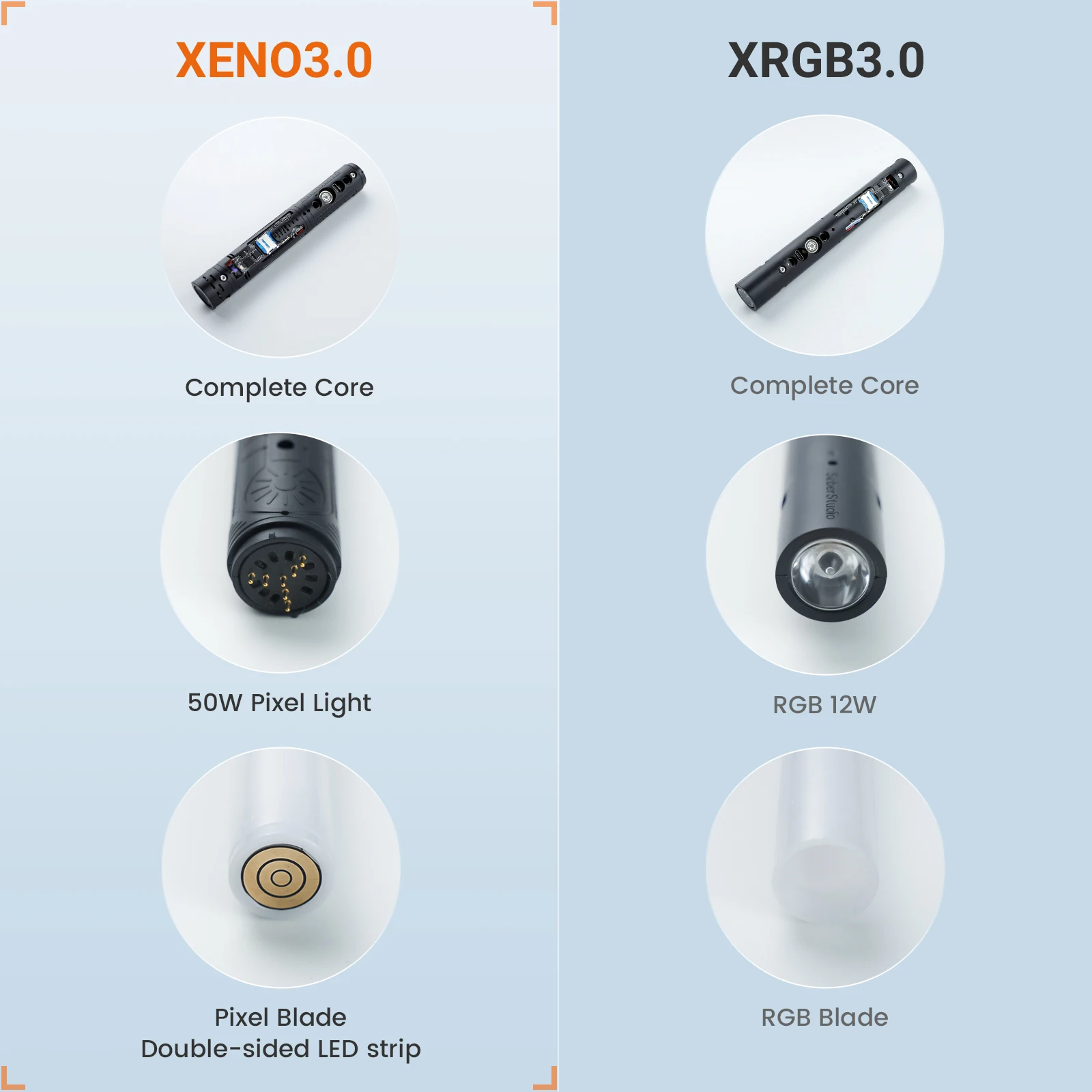 DamienSaber Xeno3.0 Pixel Lightsaber Smooth Swing Metal Hilt Heavy Dueling Light Sabers Bluetooth Toys with 34 Sound Fonts
