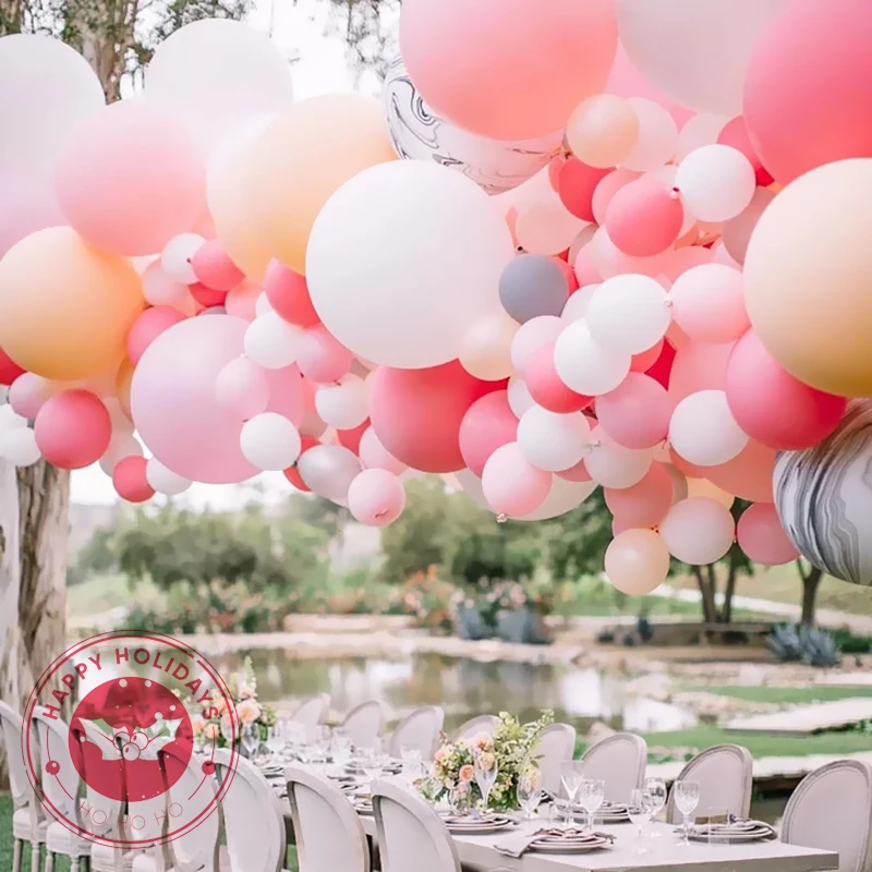 5" 10" 12" 18" 36" Matte Macaron Balloons Round Pink Yellow White Art Shape Wedding Birthday Decoration Party Helium Balloon