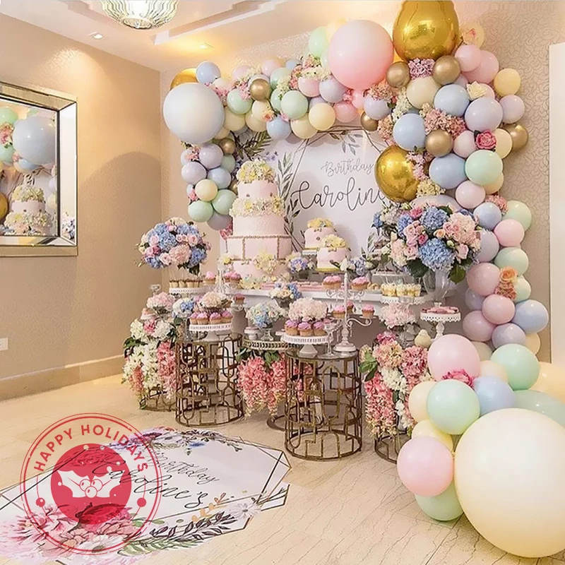 5" 10" 12" 18" 36" Matte Macaron Balloons Round Pink Yellow White Art Shape Wedding Birthday Decoration Party Helium Balloon