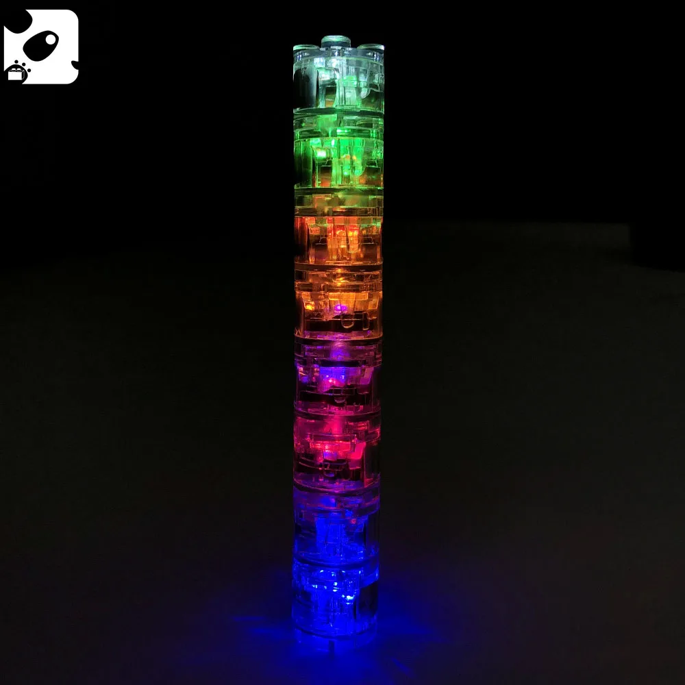 City LED Luminous Building Block minifigs Parts 2X2 Round Bricks DIY Decorative Ornament Pink and White Children Puzzle Toys
