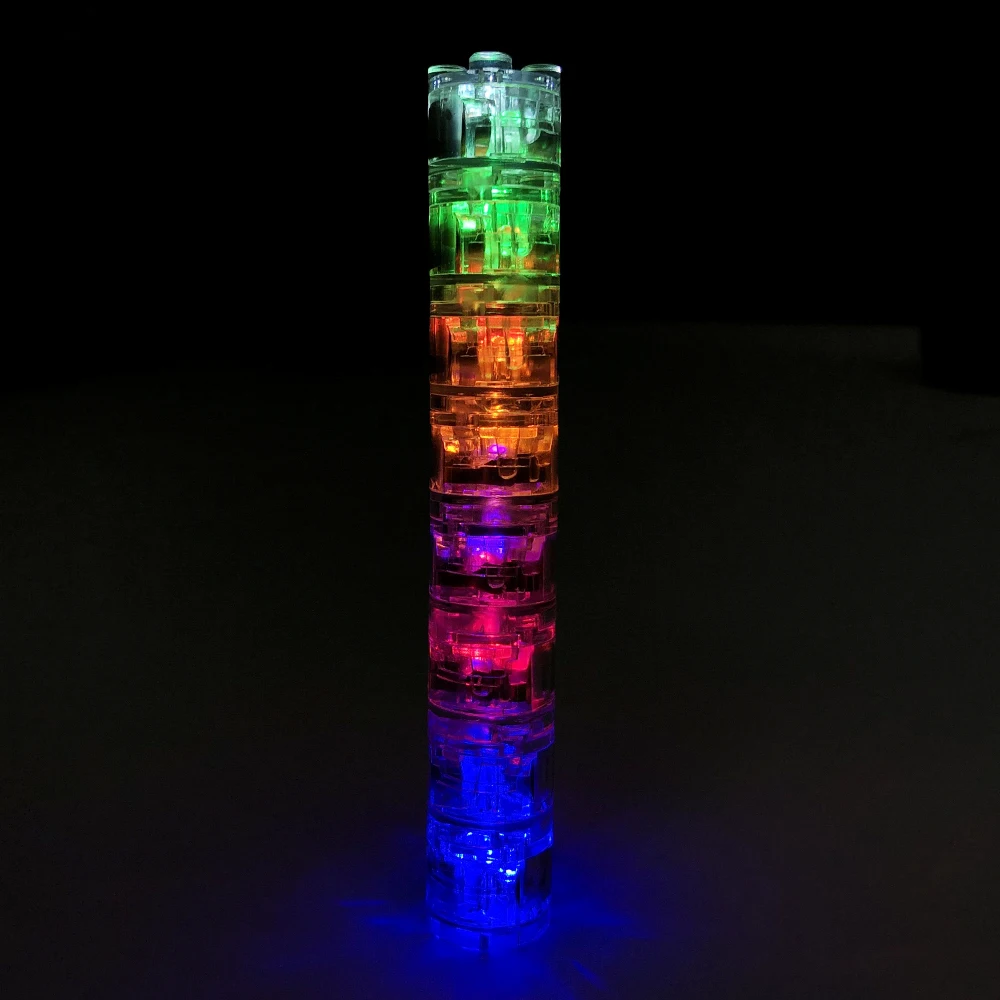 City LED Luminous Building Block minifigs Parts 2X2 Round Bricks DIY Decorative Ornament Pink and White Children Puzzle Toys