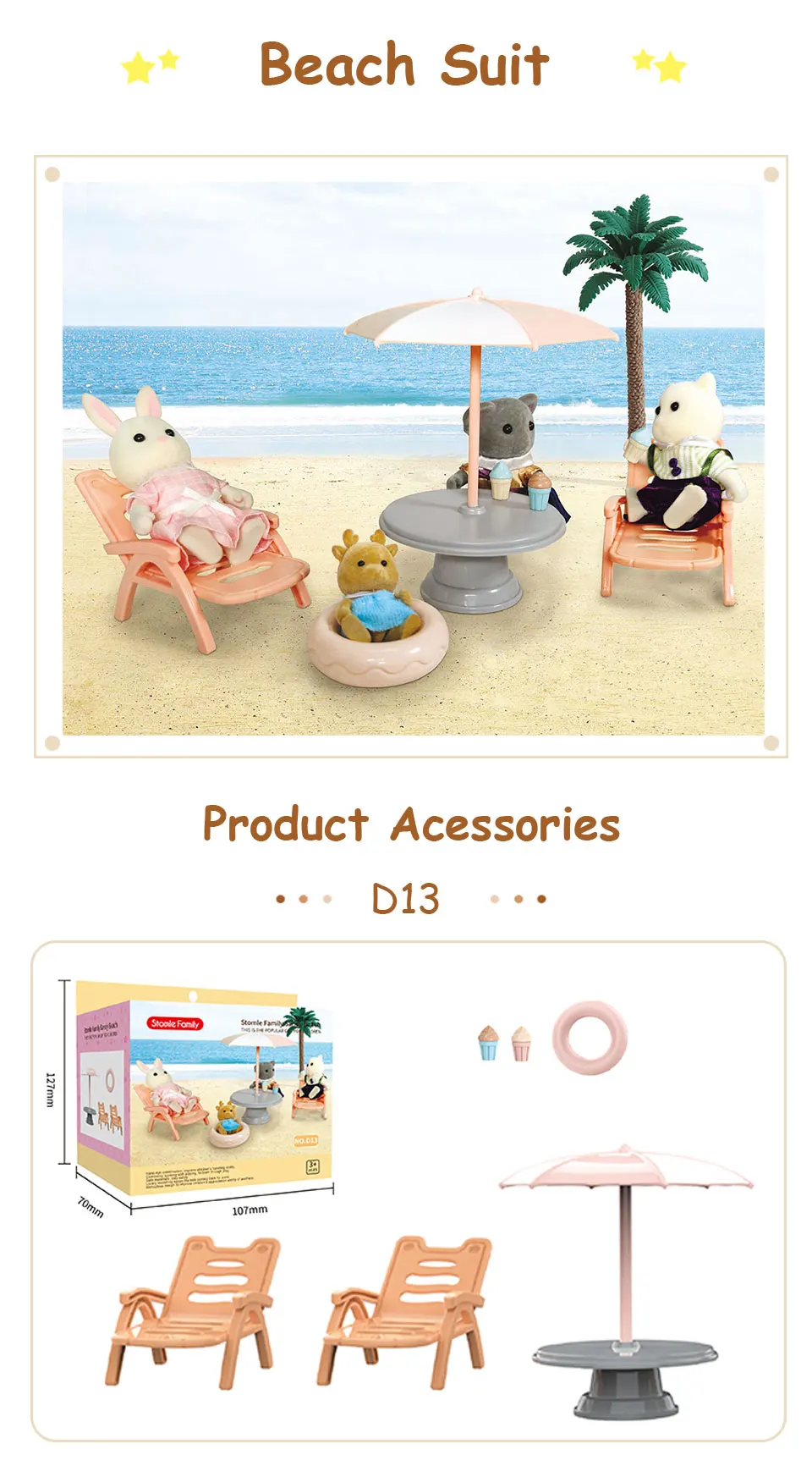 Toys Doll Forest Family Montessori Kitchen Miniature Doll House 1/12 Toy Kitchen Accessories Dollhouse Furniture Toys for Girls