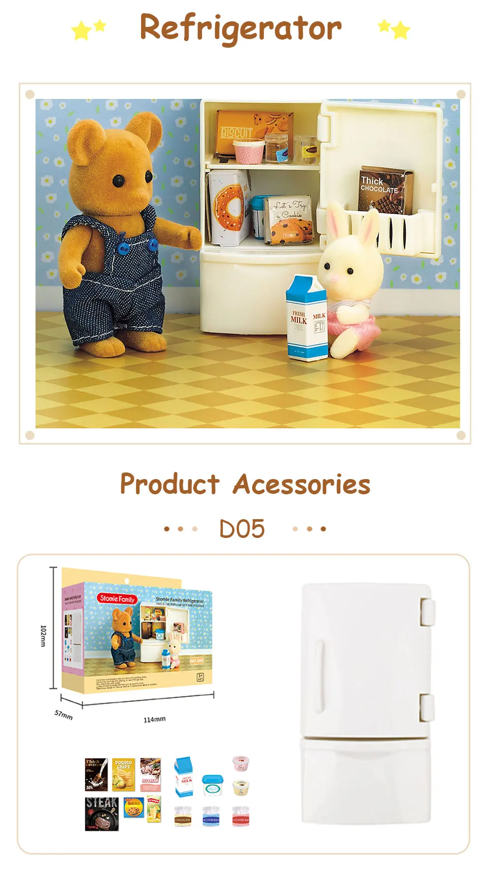 Toys Doll Forest Family Montessori Kitchen Miniature Doll House 1/12 Toy Kitchen Accessories Dollhouse Furniture Toys for Girls
