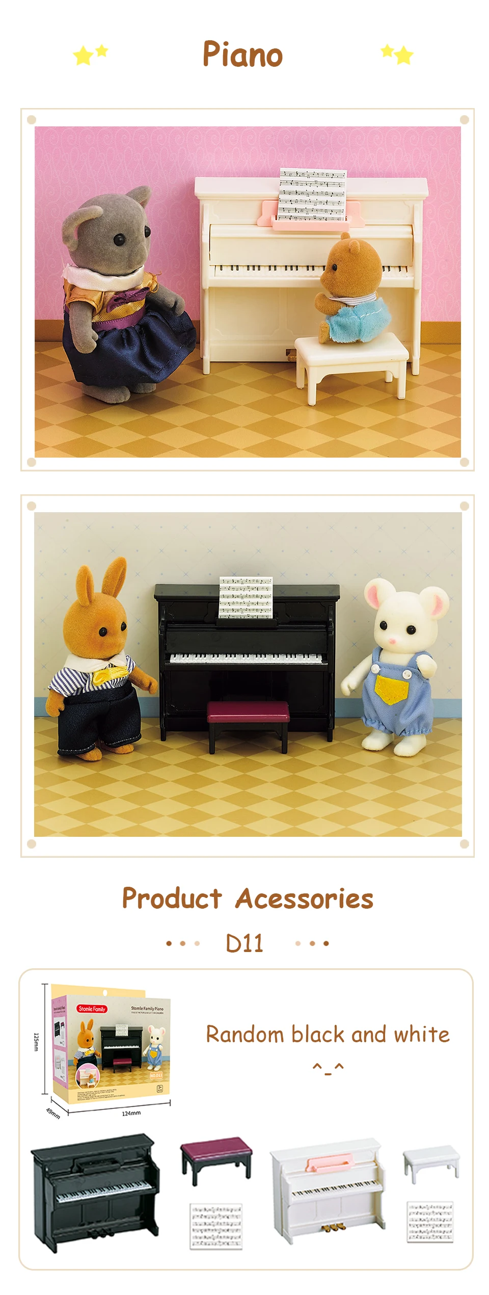 Toys Doll Forest Family Montessori Kitchen Miniature Doll House 1/12 Toy Kitchen Accessories Dollhouse Furniture Toys for Girls