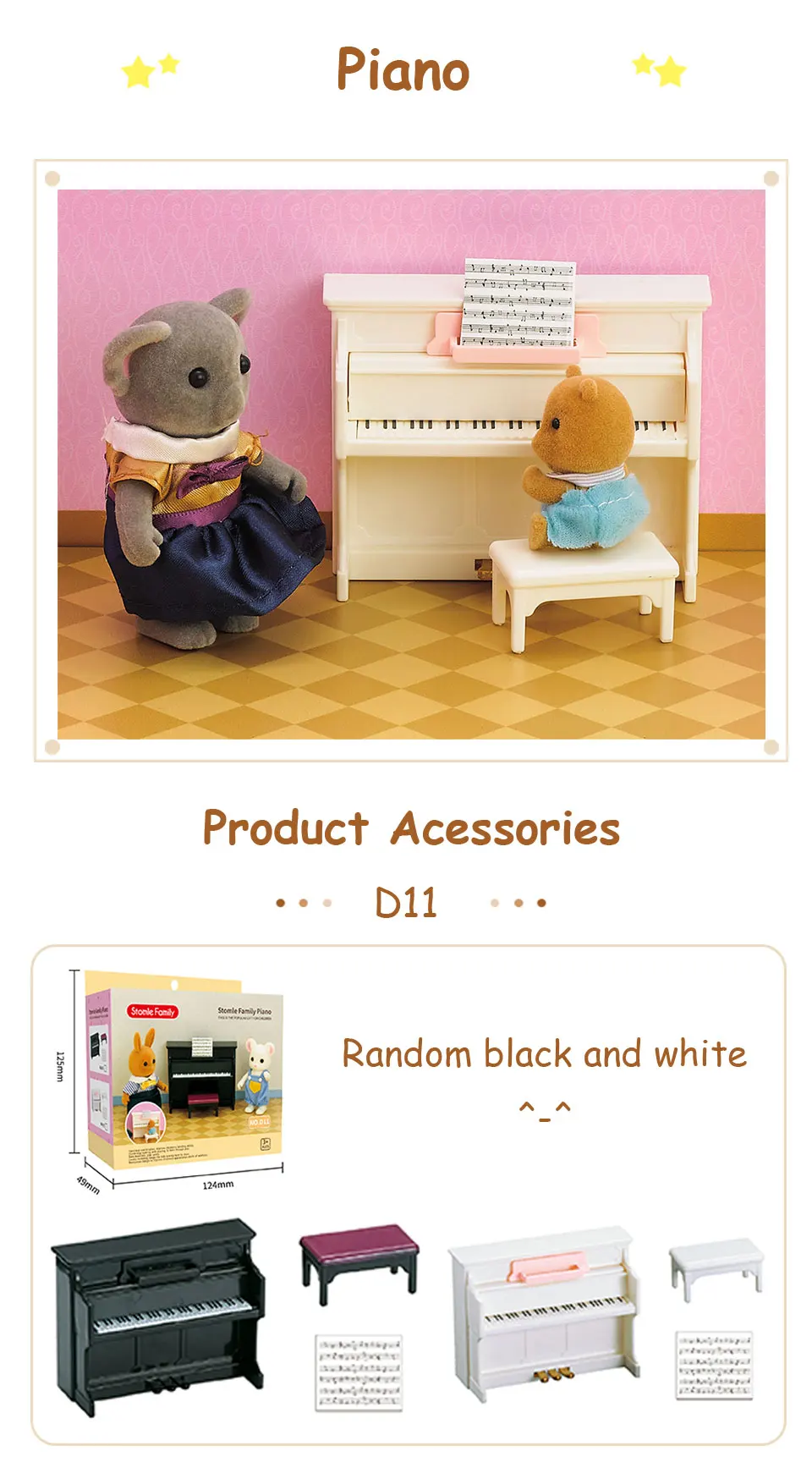 Toys Doll Forest Family Montessori Kitchen Miniature Doll House 1/12 Toy Kitchen Accessories Dollhouse Furniture Toys for Girls