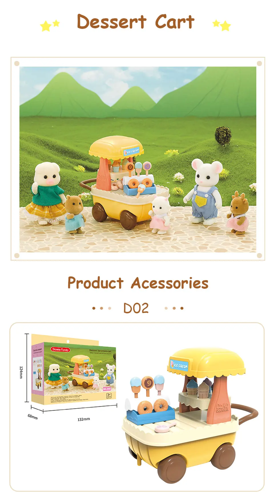 Toys Doll Forest Family Montessori Kitchen Miniature Doll House 1/12 Toy Kitchen Accessories Dollhouse Furniture Toys for Girls
