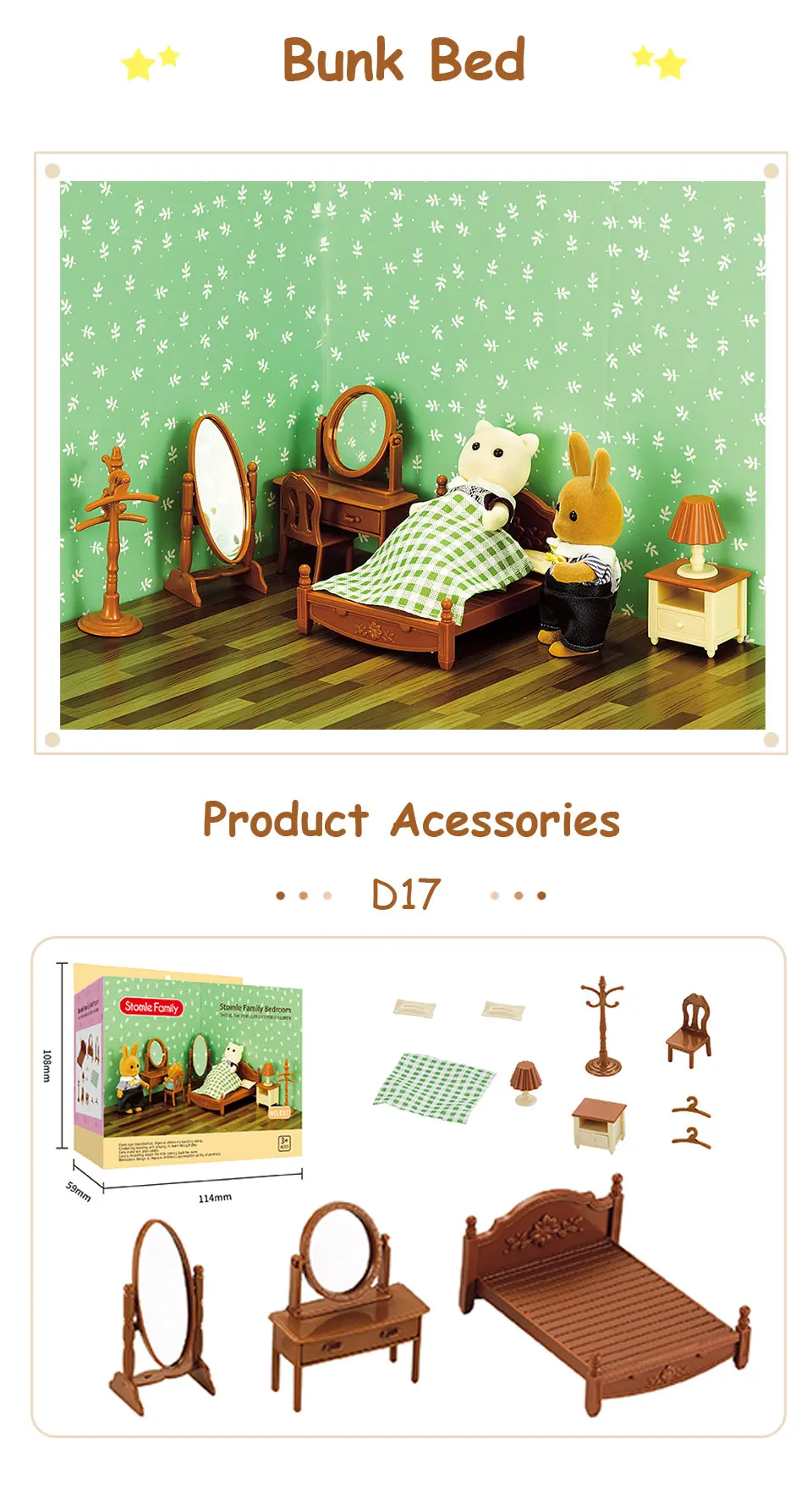 Toys Doll Forest Family Montessori Kitchen Miniature Doll House 1/12 Toy Kitchen Accessories Dollhouse Furniture Toys for Girls