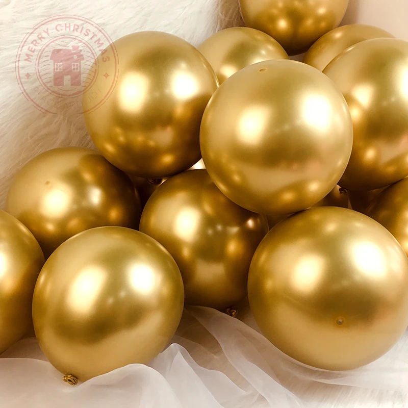 5-12inch Metal Chrome Balloon Birthday Party Wedding Decoration Globos Silver Gold Red Blue Purple Metallic Balloons Supplie