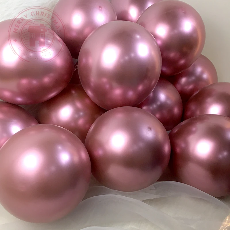 5-12inch Metal Chrome Balloon Birthday Party Wedding Decoration Globos Silver Gold Red Blue Purple Metallic Balloons Supplie