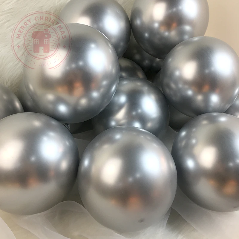5-12inch Metal Chrome Balloon Birthday Party Wedding Decoration Globos Silver Gold Red Blue Purple Metallic Balloons Supplie