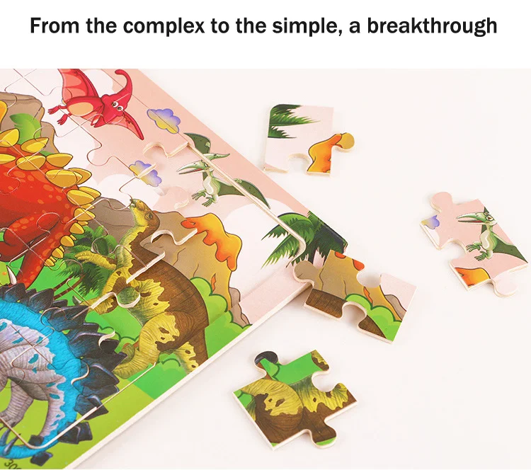 New 30 Pieces Wooden 3d Puzzles Cartoon Animal Jigsaw Puzzle Board Game Preschool Montessori Educational Toys For Children