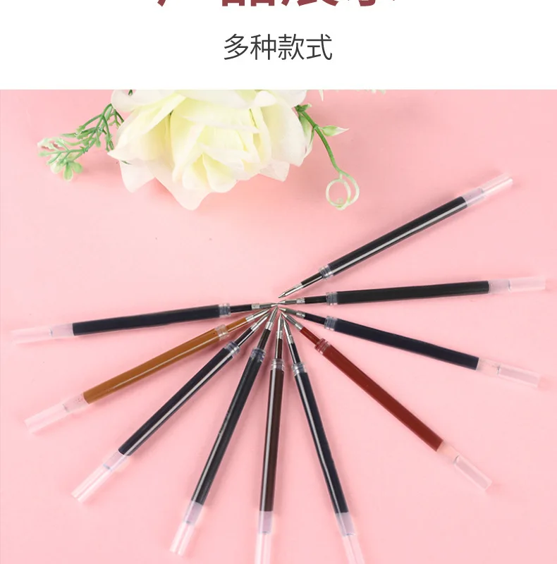 10pcs K35 0.5MM Gel Ink 10 Color Colorful Refill 110MM Length Refill for Press Gel Pen Stationary Cute Pens Ink Back to School