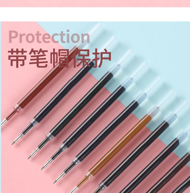10pcs K35 0.5MM Gel Ink 10 Color Colorful Refill 110MM Length Refill for Press Gel Pen Stationary Cute Pens Ink Back to School