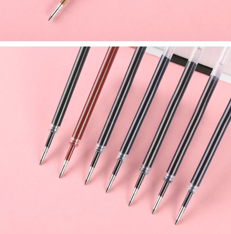 10pcs K35 0.5MM Gel Ink 10 Color Colorful Refill 110MM Length Refill for Press Gel Pen Stationary Cute Pens Ink Back to School