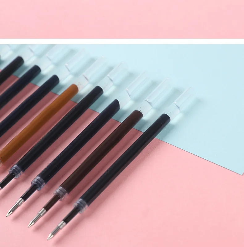 10pcs K35 0.5MM Gel Ink 10 Color Colorful Refill 110MM Length Refill for Press Gel Pen Stationary Cute Pens Ink Back to School