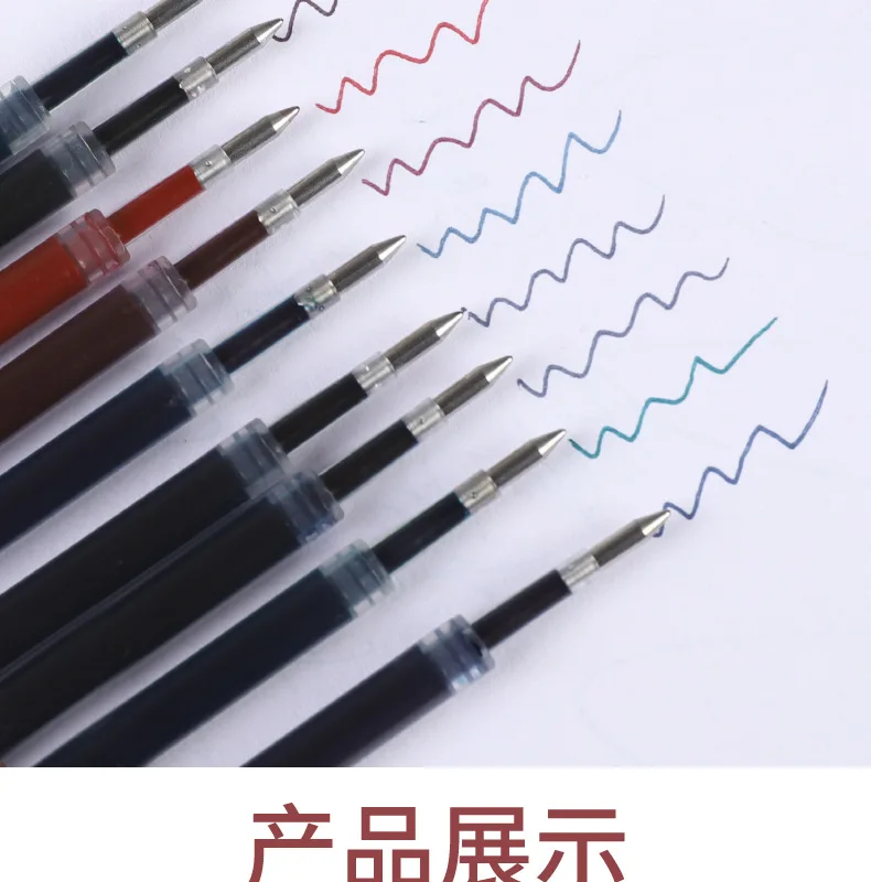 10pcs K35 0.5MM Gel Ink 10 Color Colorful Refill 110MM Length Refill for Press Gel Pen Stationary Cute Pens Ink Back to School