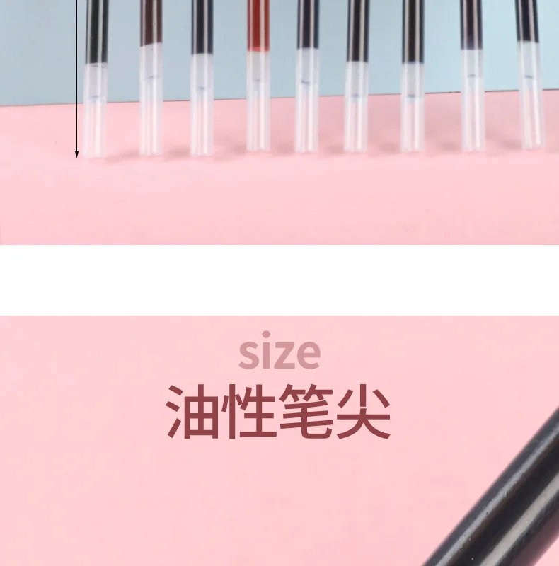 10pcs K35 0.5MM Gel Ink 10 Color Colorful Refill 110MM Length Refill for Press Gel Pen Stationary Cute Pens Ink Back to School