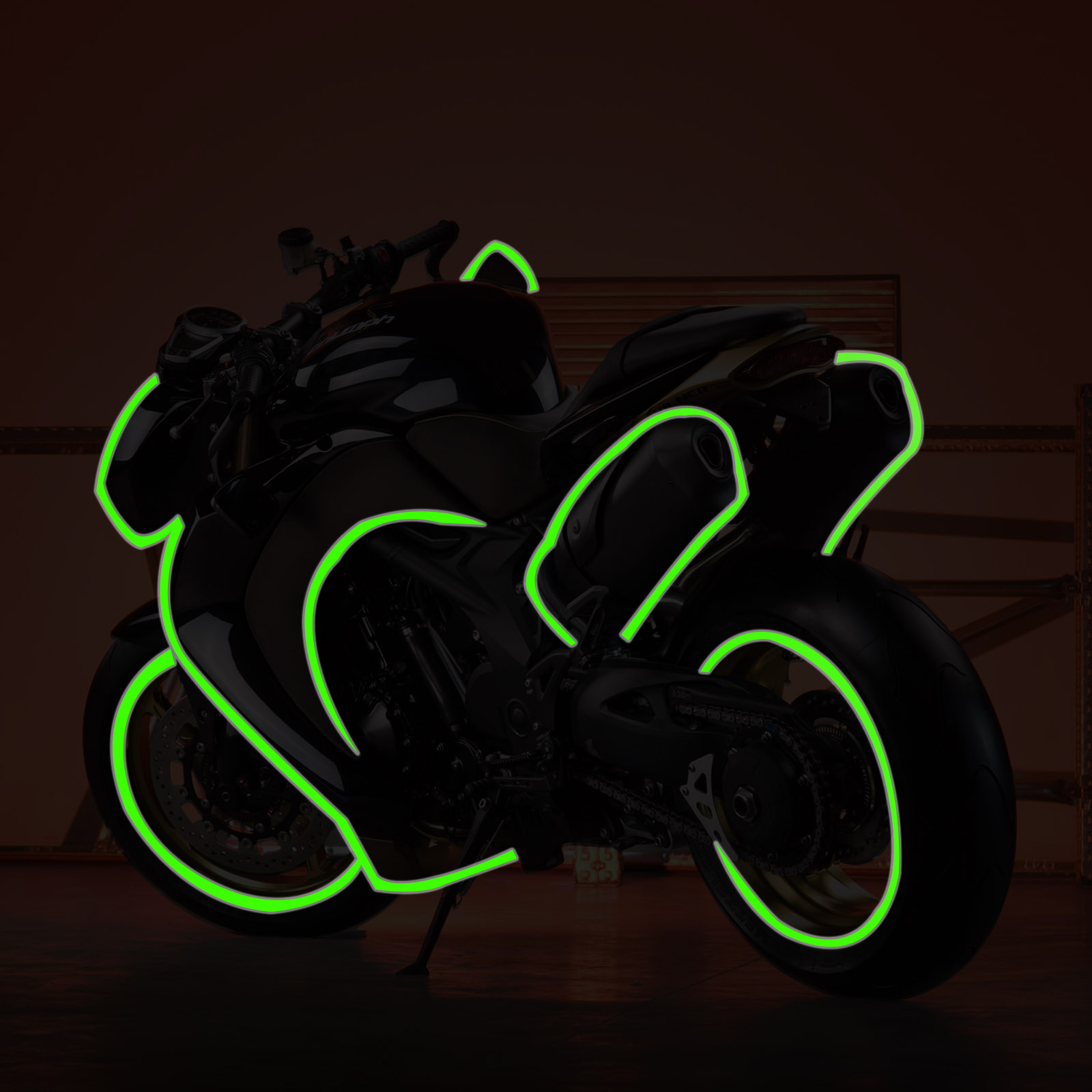 Bike Reflective Stickers Motorcycle Bicycle Fluorescent Reflective Tape MTB Cycling Night Safety Decor Bike Accessories 1cmx8m