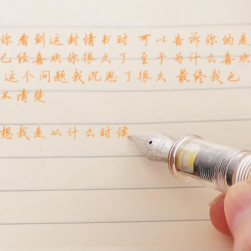 0.38mm/0.5mm Transparent Clean Fountain Pen Art Creation Painting Font Design Scrapbook DIY Student School Stationery Supplies