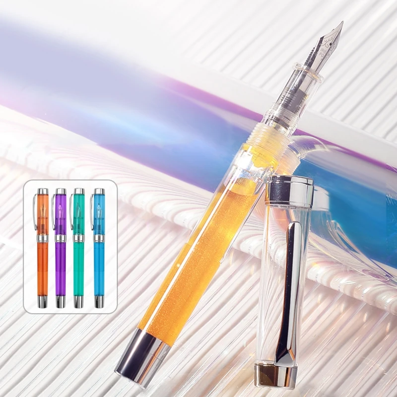 0.38mm/0.5mm Transparent Clean Fountain Pen Art Creation Painting Font Design Scrapbook DIY Student School Stationery Supplies
