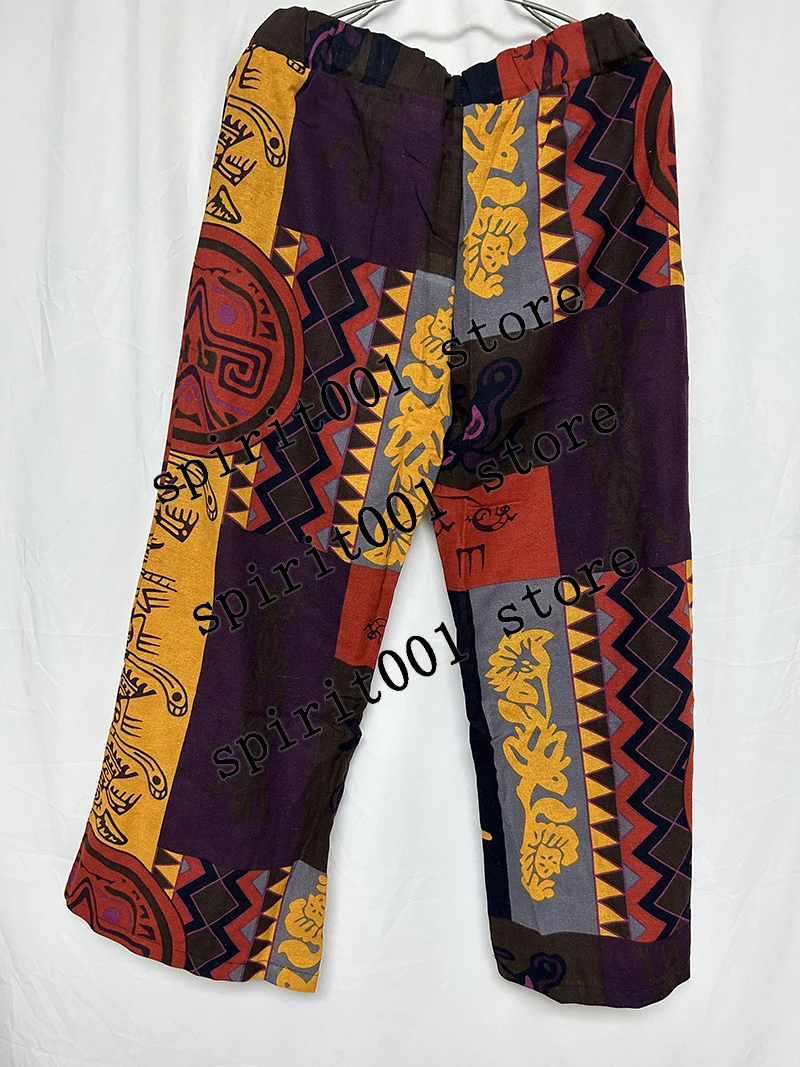 Women Ladies 5XL Wide Leg Boho Yoga Harem Pants Gypsy Hippie Thai Boho Court Women's Pants Ruched Waist Aladdin Women's Pants