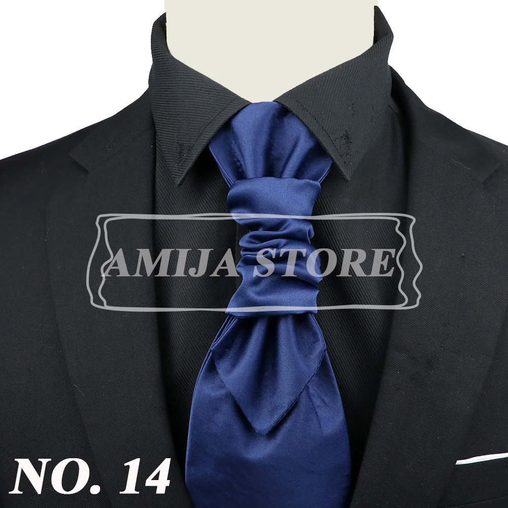 Luxury Men Paisley Ascot Tie Tuxedo Man Wedding Business Party Cravat Tie 10CM Vintage Pattern Necktie Gentleman Accessories
