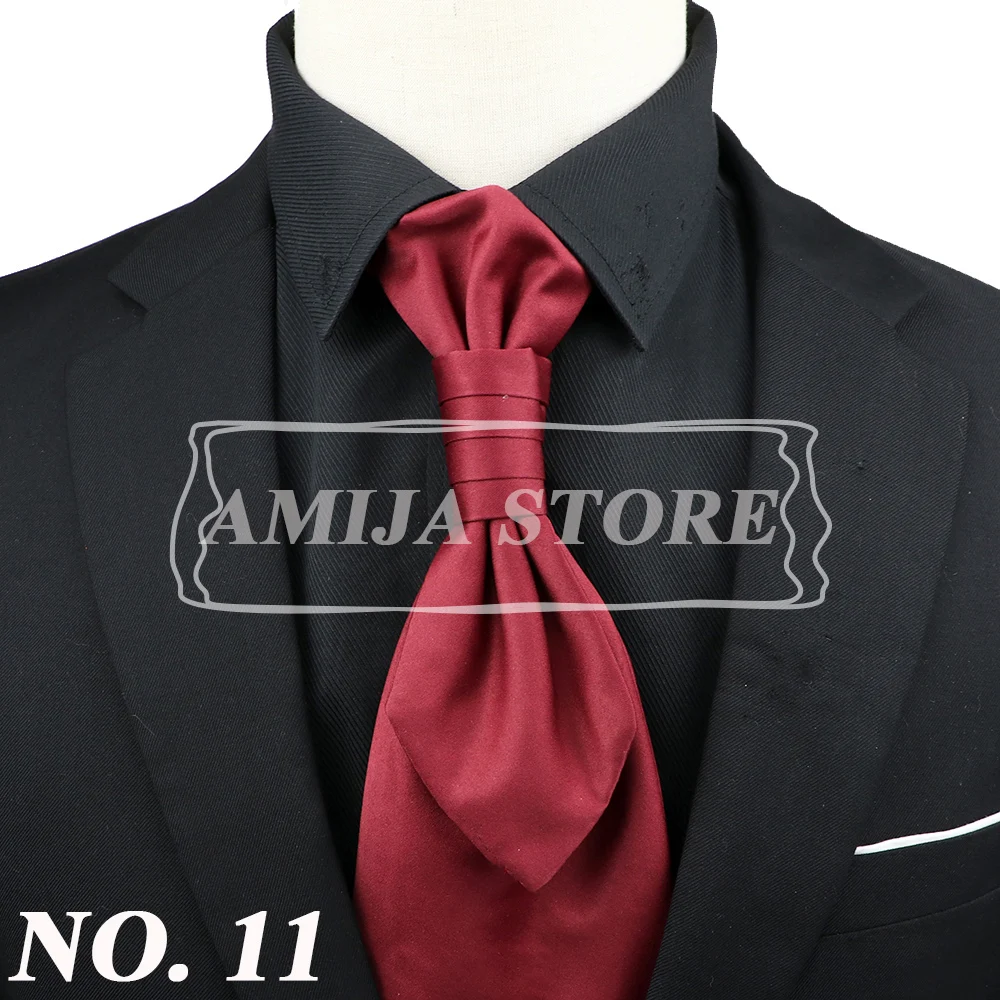 Luxury Men Paisley Ascot Tie Tuxedo Man Wedding Business Party Cravat Tie 10CM Vintage Pattern Necktie Gentleman Accessories