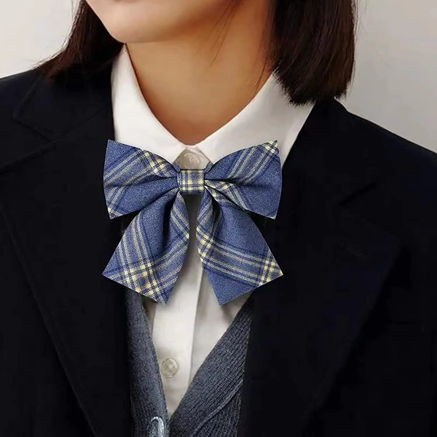 VEEKTIE Bow tie Ribbons Fashion Japanese JK/DK Style Striped School Uniform Bow Tie for Girls Korean Cosplay Women Butterfly