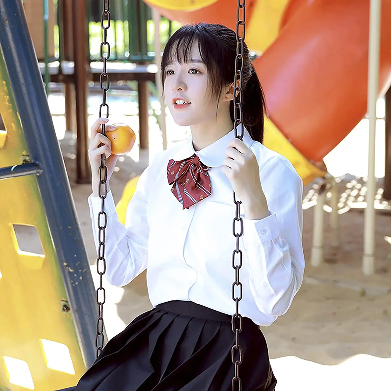 VEEKTIE Bow tie Ribbons Fashion Japanese JK/DK Style Striped School Uniform Bow Tie for Girls Korean Cosplay Women Butterfly