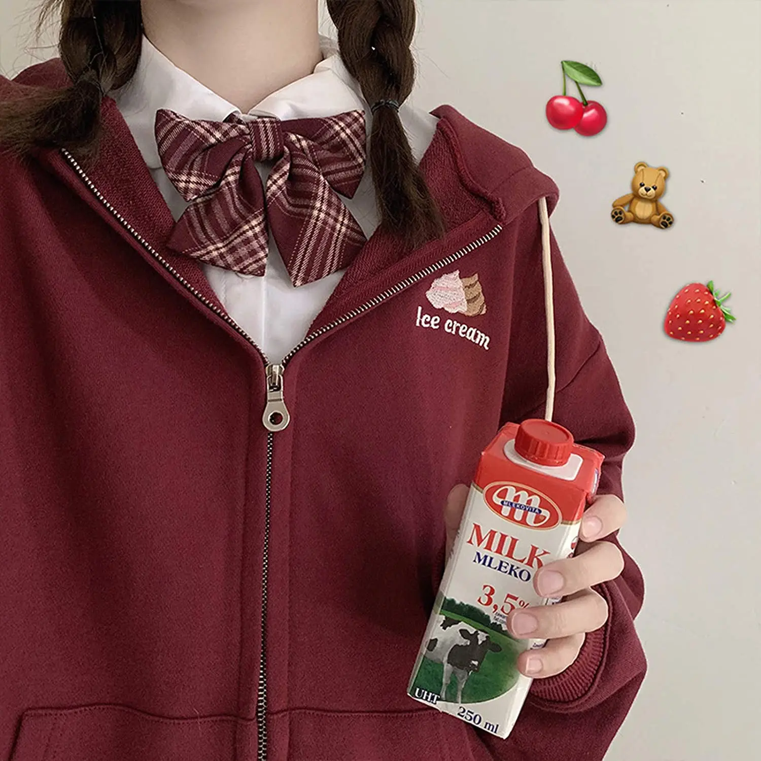 VEEKTIE Bow tie Ribbons Fashion Japanese JK/DK Style Striped School Uniform Bow Tie for Girls Korean Cosplay Women Butterfly