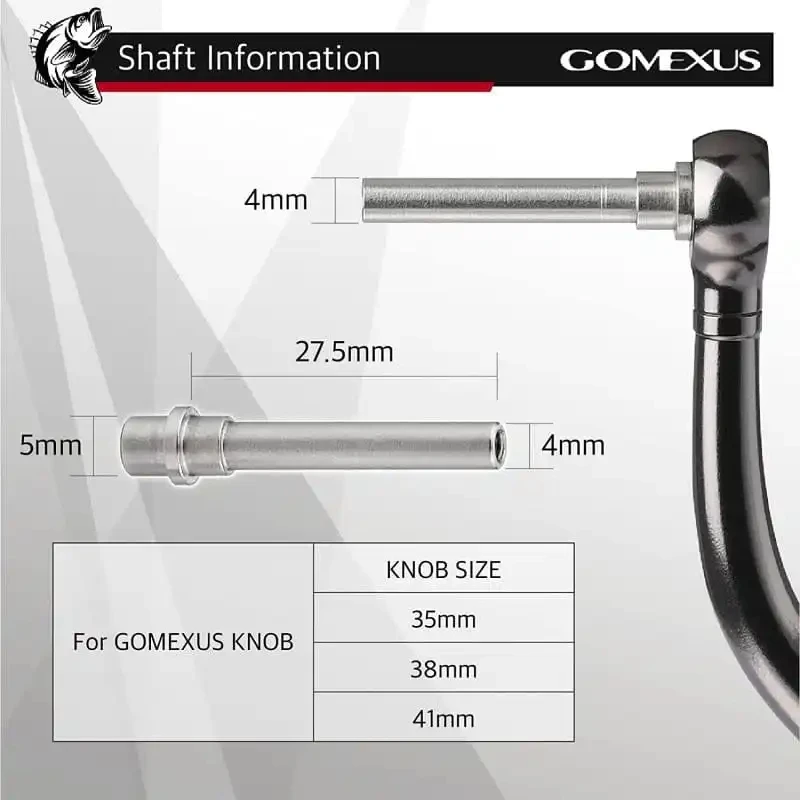 Gomexus Alloy Reel Shaft and Bearing for Shimano Daiwa Ryobi Peen Baitcatsing Spinning Reel Handle Parts