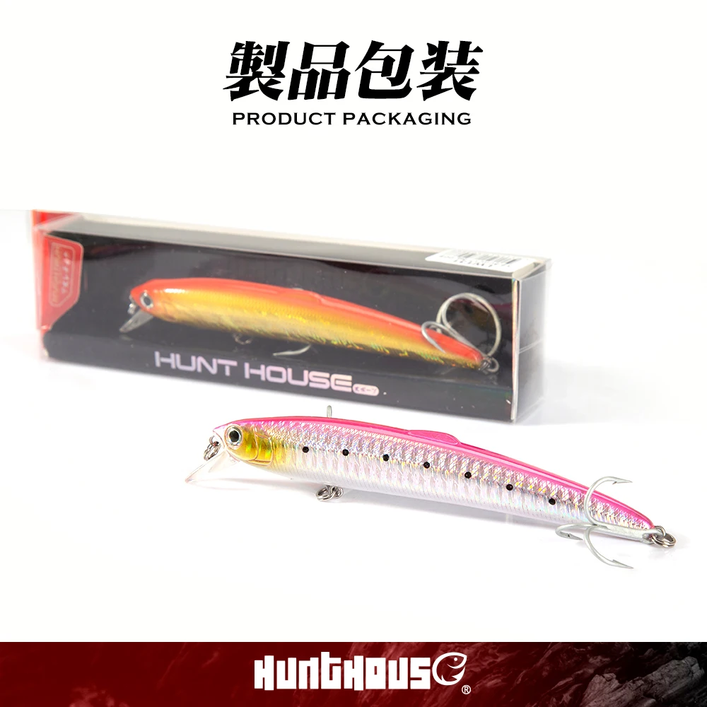Hunthouse Saruna Minnow 90&125&147mm Floating Lure Wobbler Bait Jerkabit Lure For Fishing Seabass Minnow Bait