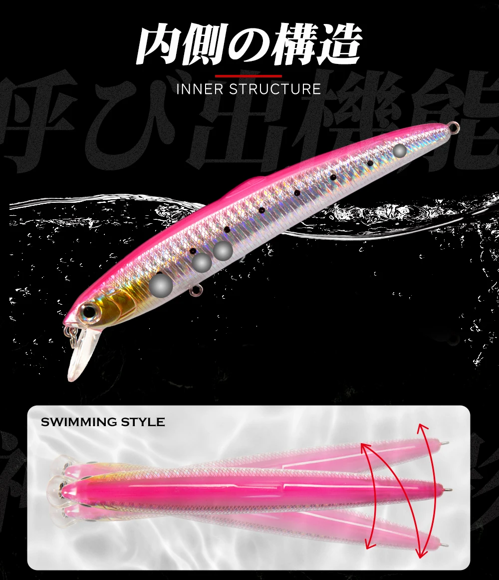 Hunthouse Saruna Minnow 90&125&147mm Floating Lure Wobbler Bait Jerkabit Lure For Fishing Seabass Minnow Bait