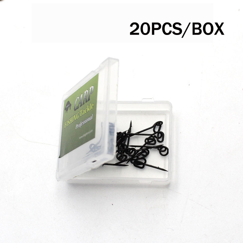 20PCS Metal Bait Spike Carp Fishing Accessories Bait Sting Boilies Pin with Ring Corn Ronnie Hair Rig Carp Feeder Tackle