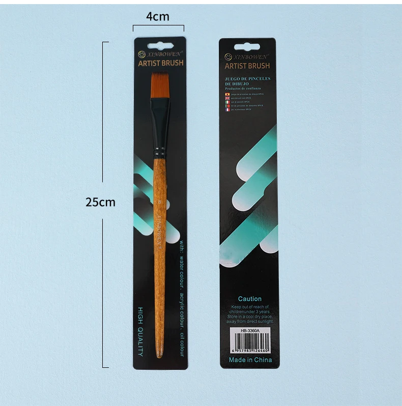 Wood Grain Professional Nylon Paint Brush Oil Watercolor Paint Brushes For Gouache Acrylic Oil Paintbrush Art Painting Supplies