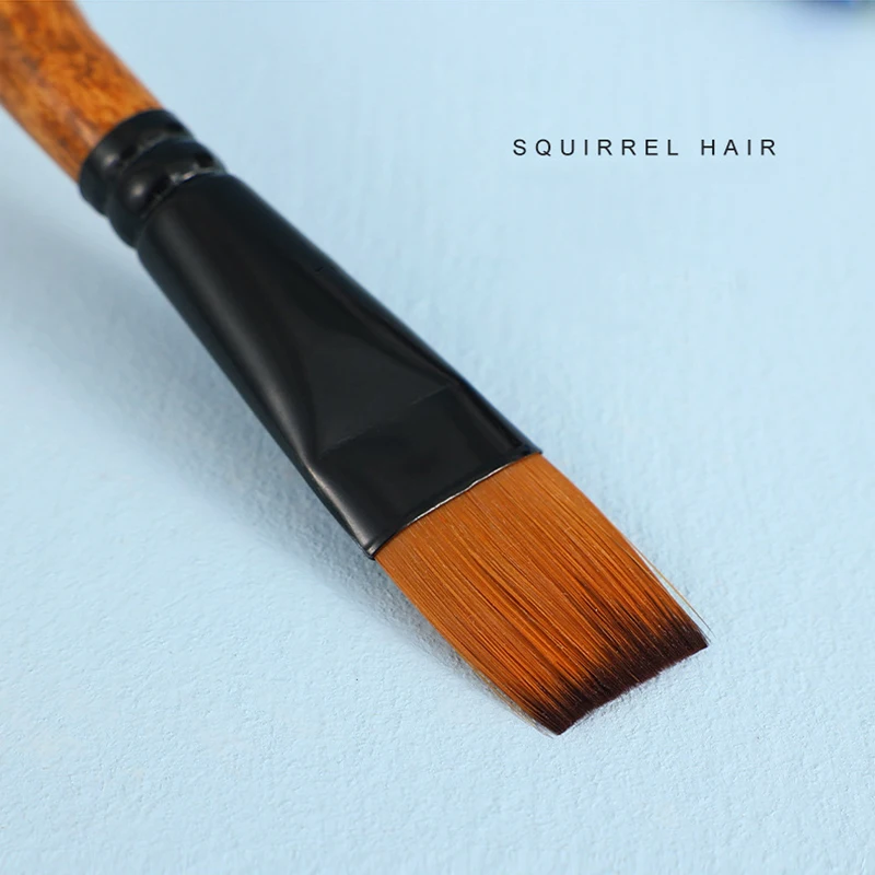 Wood Grain Professional Nylon Paint Brush Oil Watercolor Paint Brushes For Gouache Acrylic Oil Paintbrush Art Painting Supplies