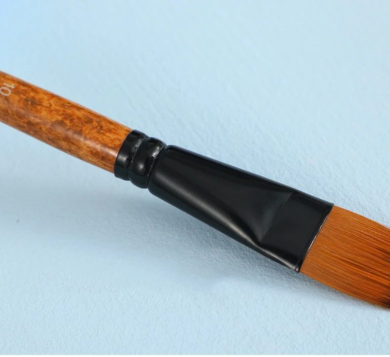 Wood Grain Professional Nylon Paint Brush Oil Watercolor Paint Brushes For Gouache Acrylic Oil Paintbrush Art Painting Supplies