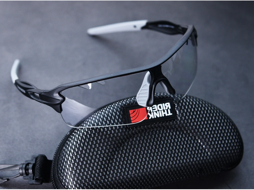 ThinkRider Bike Photochromic Cycling Glasses Bicycle Glasses Sports Men's Sunglasses MTB Road Cycling Eyewear Protection Goggles
