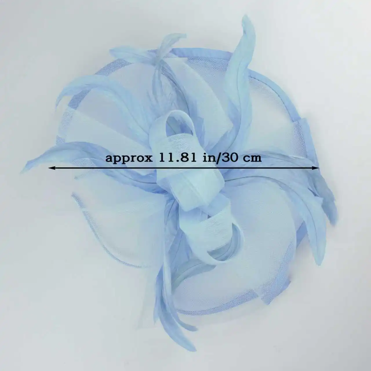 Large Chiffon Fascinators Hat with Feather, Cocktail Tea Party Horse Racing Derby Headwear for Women